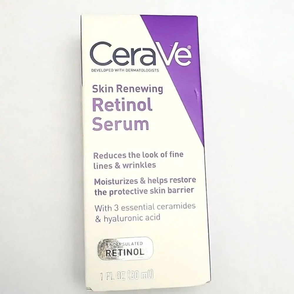 Cerave Skin Renewing Retinol Serum - White and Purple 1 Fl Oz 30 ml
